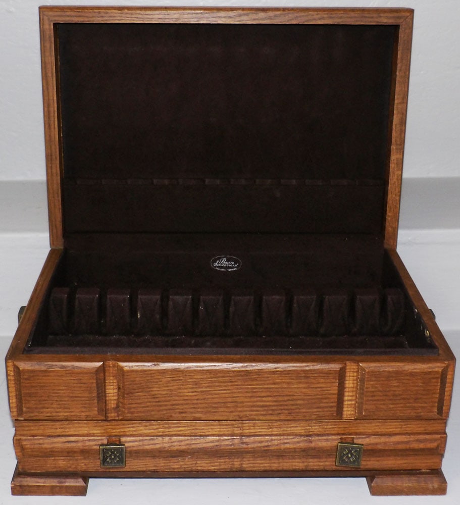 Oak Flatware Box - 3