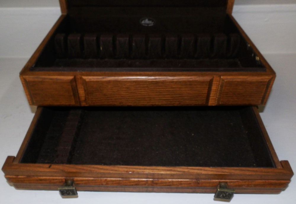 Oak Flatware Box - 6