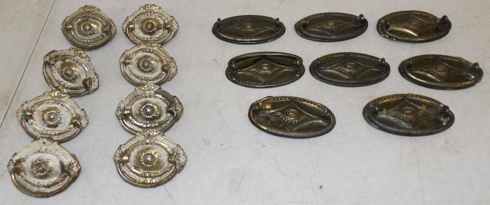 Lot of Hardware for Metal Furniture: Lot of Hardware for Metal Furniture. Up to 3 1/2" x 2" "ALL DESCRIPTIONS AND ANY CONDITION STATEMENT GIVEN BY LANGSTON AUCTION GALLERY ARE STRICTLY OPINIONS AND LANGSTON'S SHALL HAVE NO