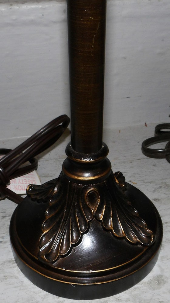 Three Painted Metal Lamps - 4