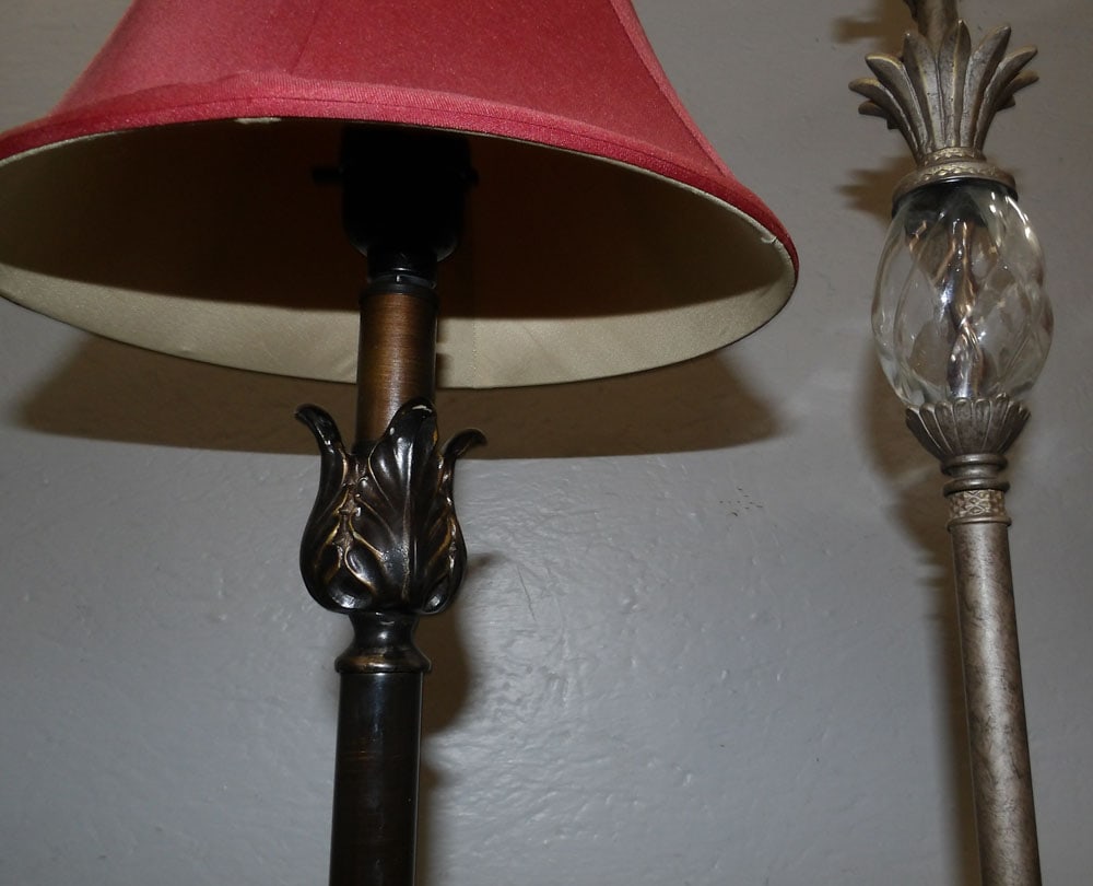 Three Painted Metal Lamps - 7