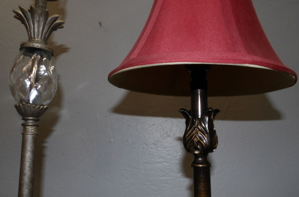 Three Painted Metal Lamps - 8