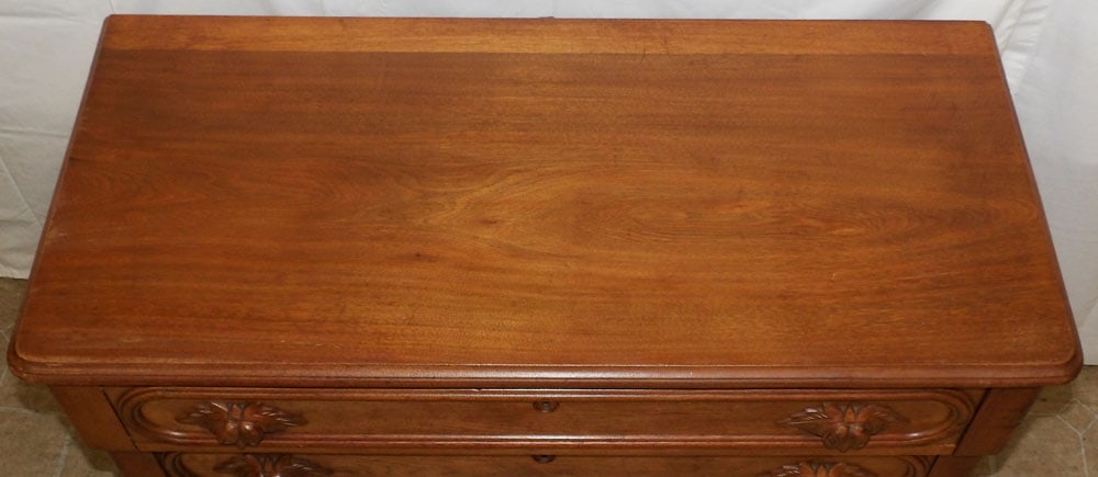 Antique Walnut Four Drawer Chest - 2