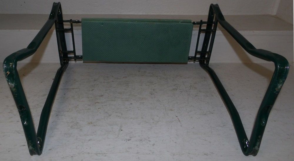 Painted Metal Folding Work Stool Bench - 4