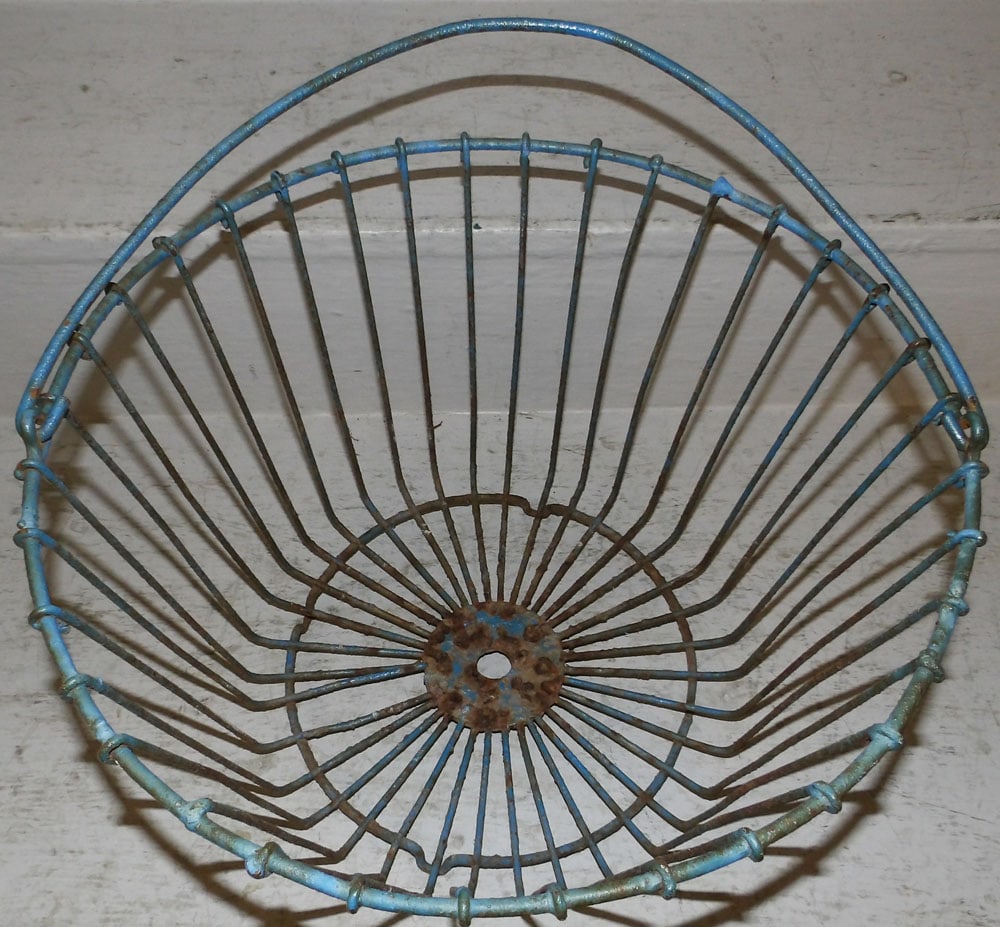 Antique Painted Wire Basket - 2