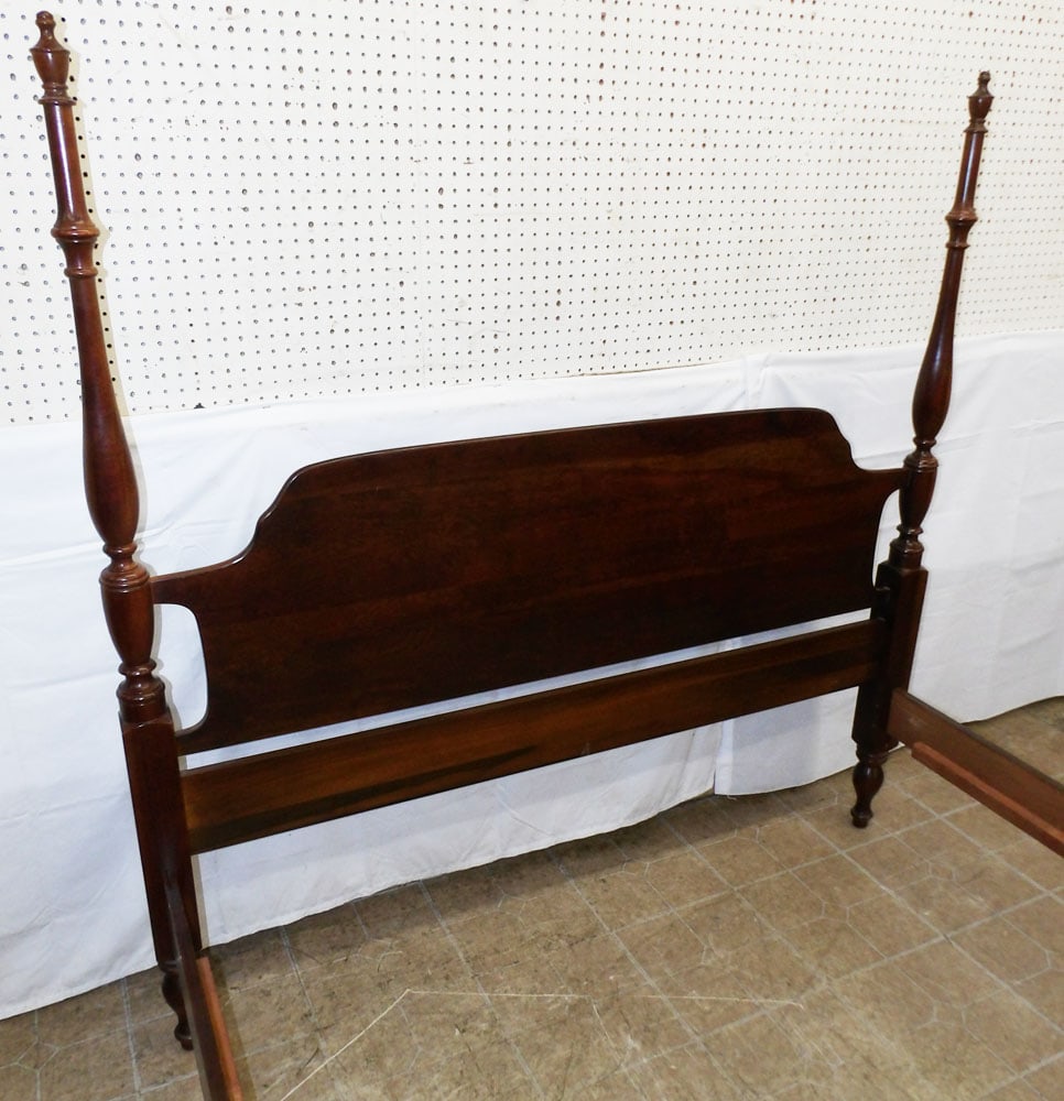 Cherry Four Post Queen Size Bed with Rails - 4
