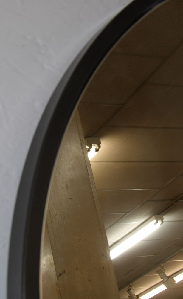 Modern Round Painted Metal Frame Mirror - 2