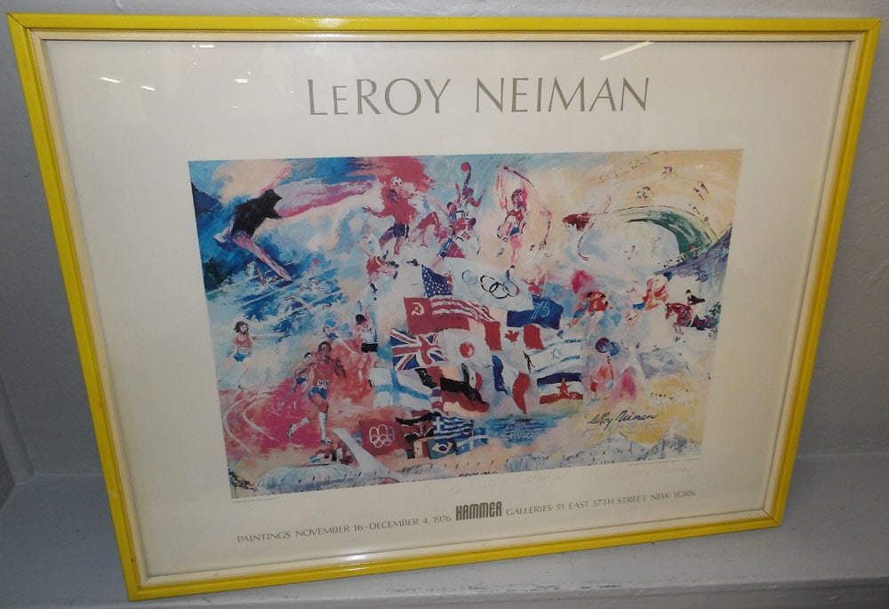 Framed Poster Pencil Signed: Framed Poster Pencil Signed. 26 1/2" x 34 1/2" "ALL DESCRIPTIONS AND ANY CONDITION STATEMENT GIVEN BY LANGSTON AUCTION GALLERY ARE STRICTLY OPINIONS AND LANGSTON'S SHALL HAVE NO RESPONSIBILITY FOR