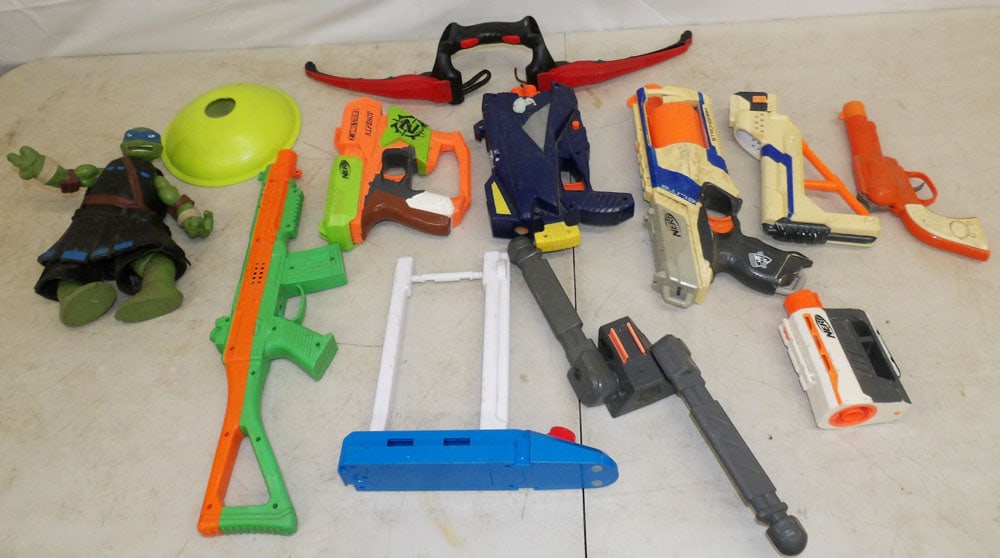 Lot of Toys: Lot of Toys . Up to 18 1/2" L "ALL DESCRIPTIONS AND ANY CONDITION STATEMENT GIVEN BY LANGSTON AUCTION GALLERY ARE STRICTLY OPINIONS AND LANGSTON'S SHALL HAVE NO RESPONSIBILITY FOR ERRORS OR