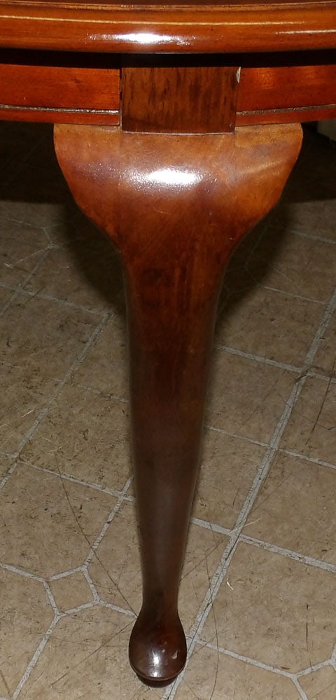 Oval Cherry Dining Table with One Leaf - 4