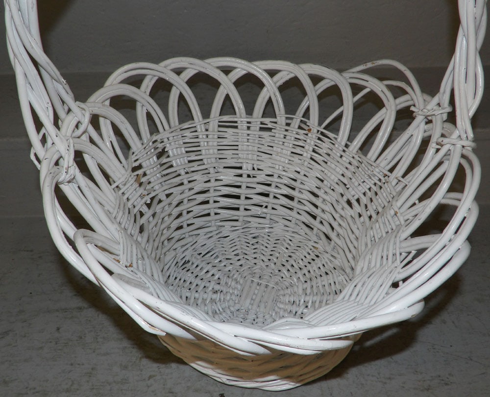 Painted Wicker Basket - 2