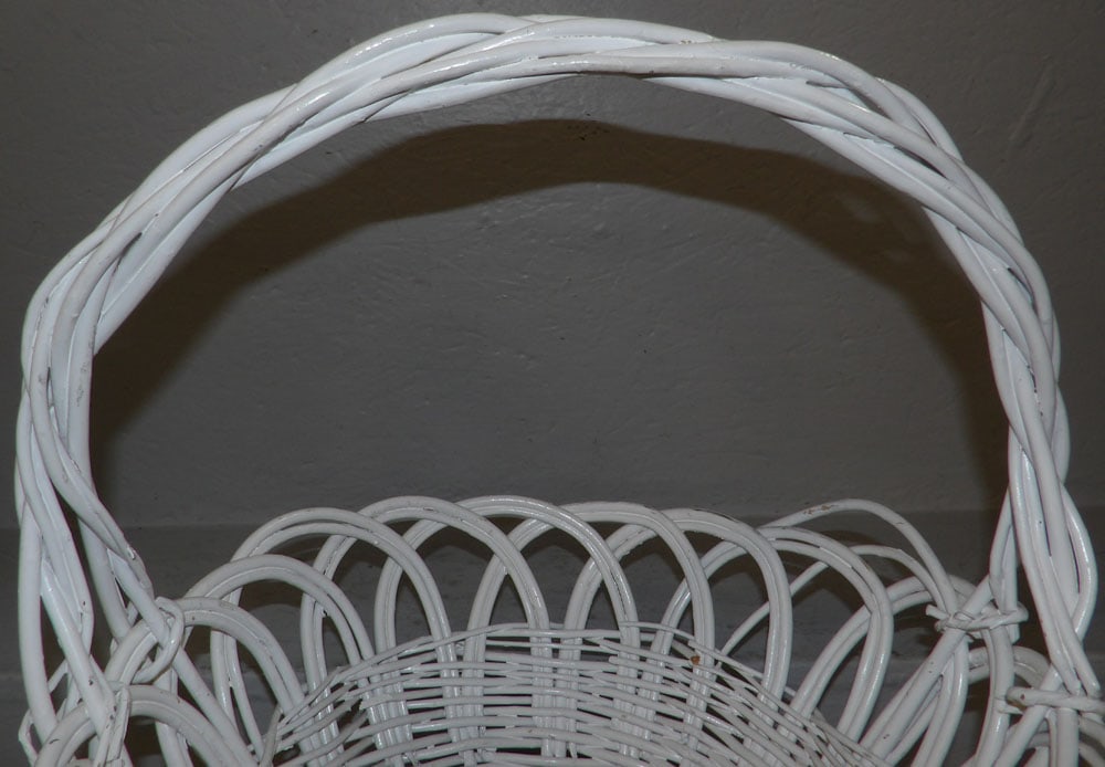 Painted Wicker Basket - 3