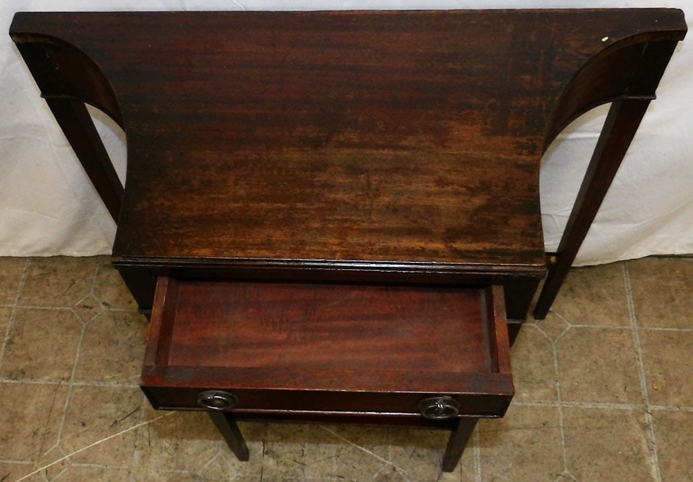 Mahogany One Drawer Console - 3