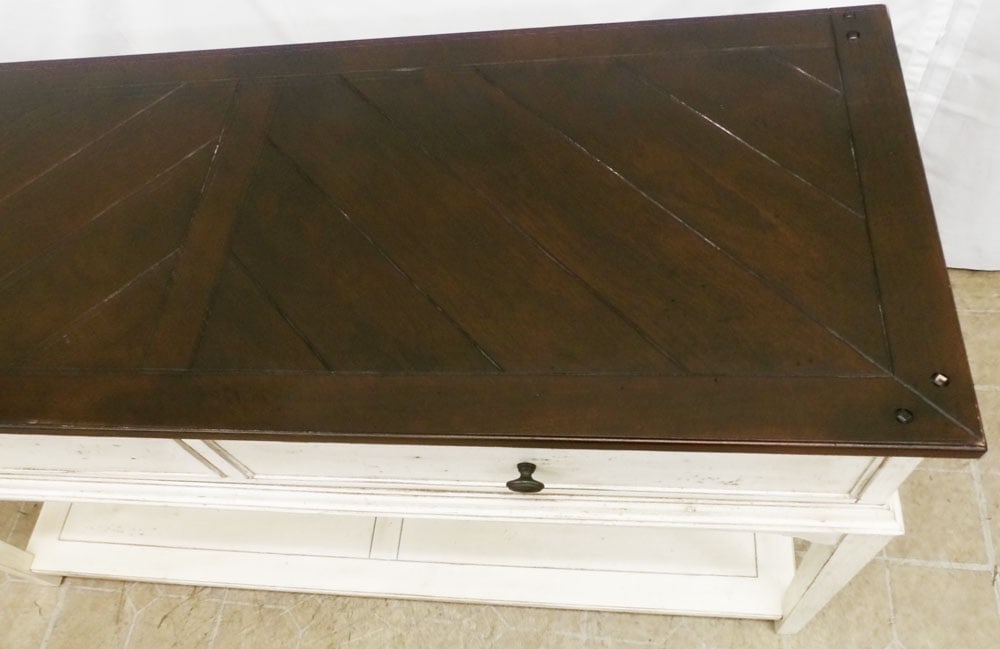 Painted Cherry Top Two Drawer Console - 3