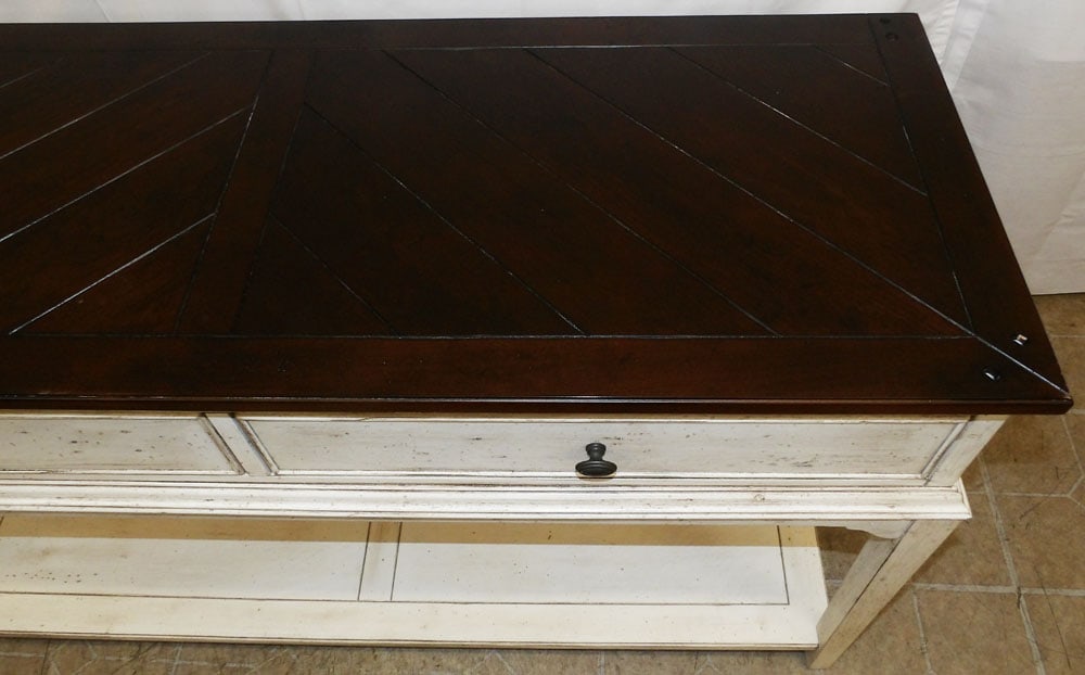 Painted Cherry Top Two Drawer Console - 4