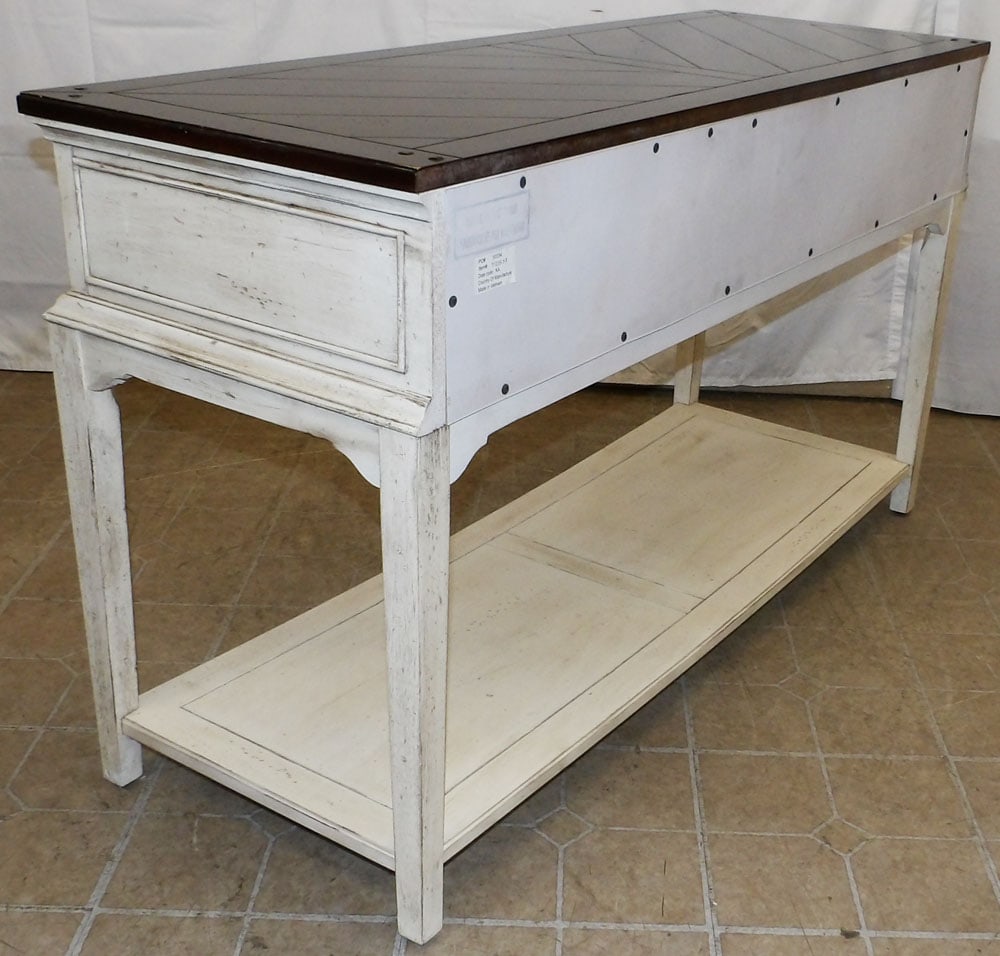 Painted Cherry Top Two Drawer Console - 7