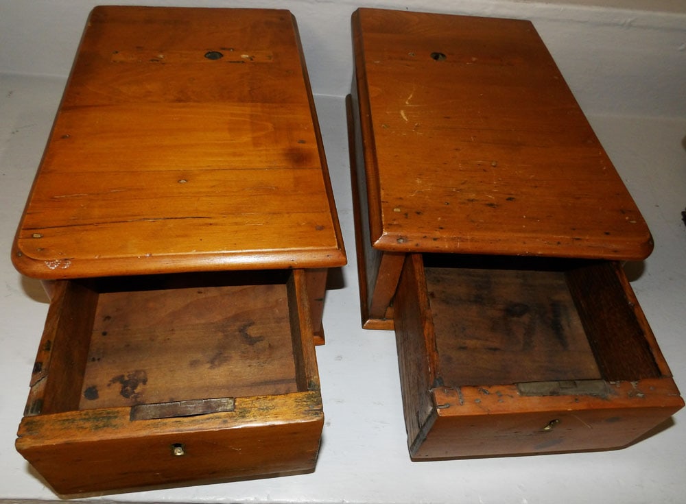 Pair of Antique Pine Boxes - 2
