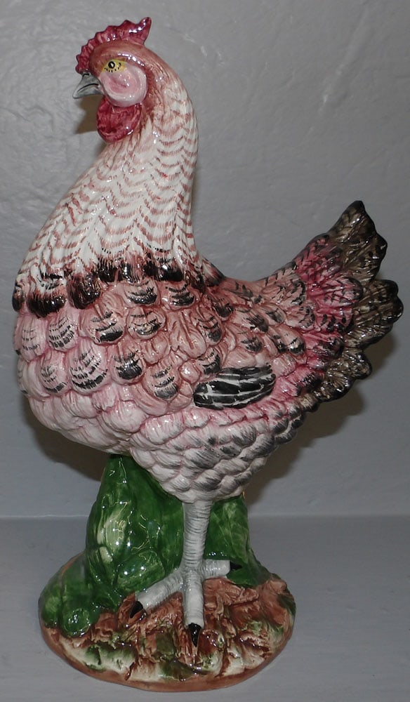 Painted Porcelain Chicken - 2