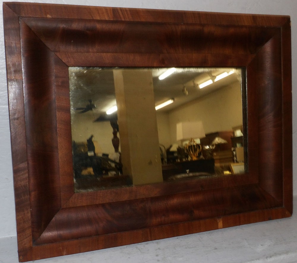 Antique Mahogany Ogee Framed Mirror (1 of 5)