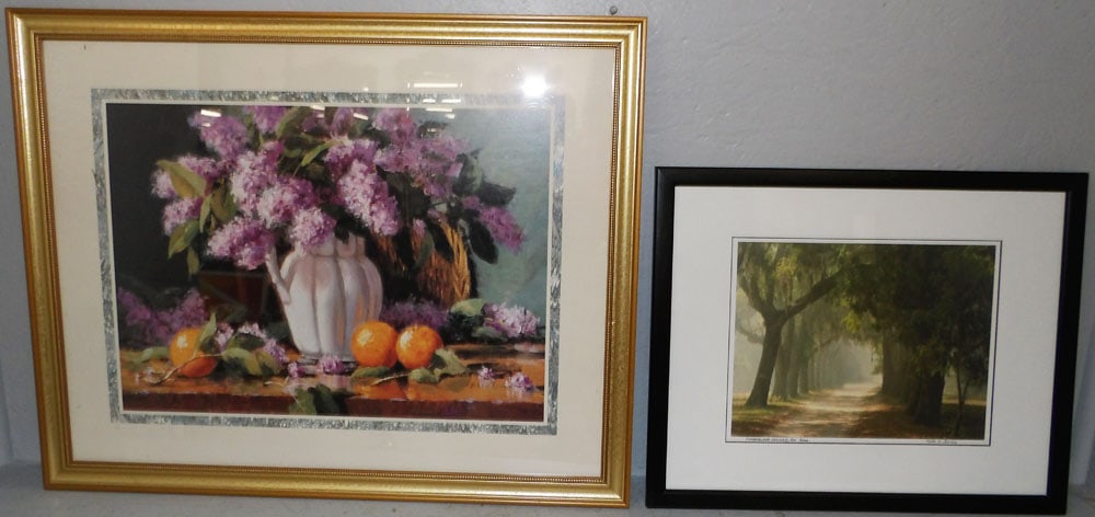 Two Framed Prints: Two Framed Prints . Up to 30 3/4" x 24 3/4" "ALL DESCRIPTIONS AND ANY CONDITION STATEMENT GIVEN BY LANGSTON AUCTION GALLERY ARE STRICTLY OPINIONS AND LANGSTON'S SHALL HAVE NO RESPONSIBILITY FOR ERRORS