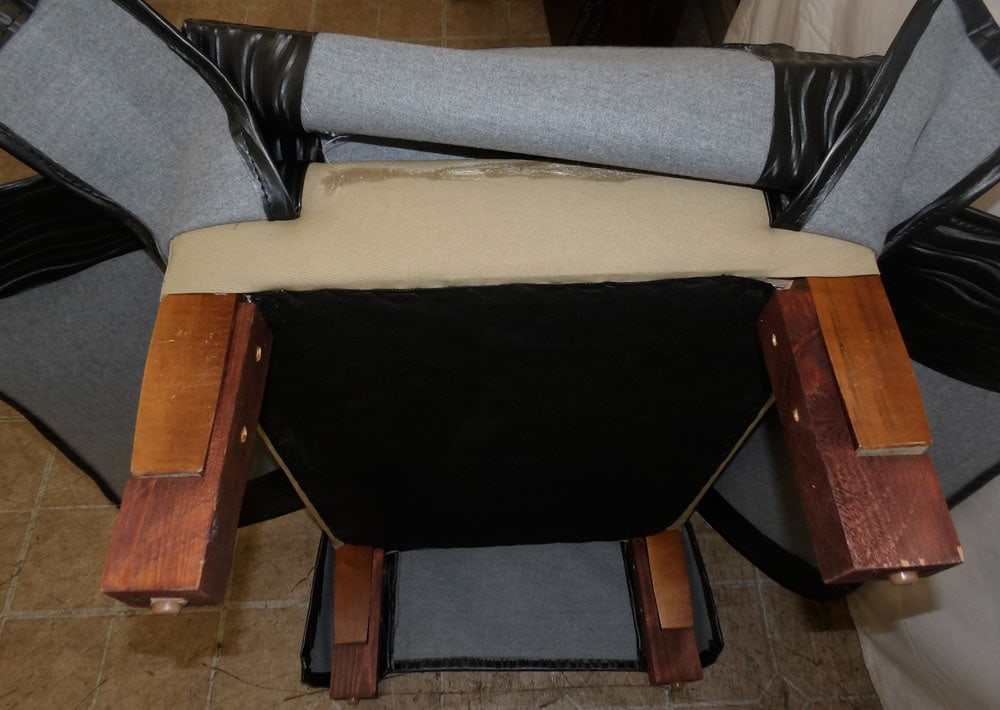 Vinyl Upholstered Ottoman - 4