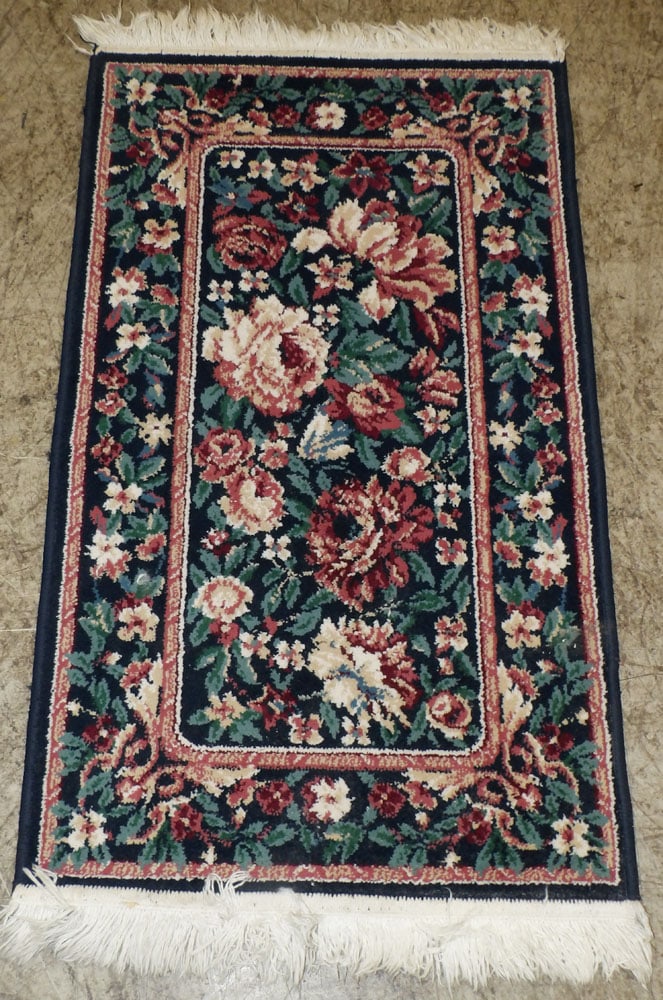 1' 11" x 3' 7" Machine Made Rug: 1' 11" x 3' 7" Machine Made Rug. "ALL DESCRIPTIONS AND ANY CONDITION STATEMENT GIVEN BY LANGSTON AUCTION GALLERY ARE STRICTLY OPINIONS AND LANGSTON'S SHALL HAVE NO RESPONSIBILITY FOR ERRORS OR