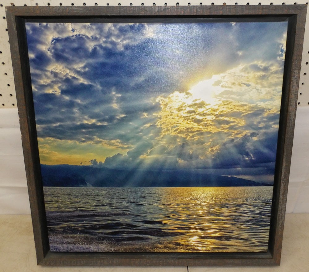 Framed Print on Canvas: Framed Print on Canvas . 24" x 23 1/2" "ALL DESCRIPTIONS AND ANY CONDITION STATEMENT GIVEN BY LANGSTON AUCTION GALLERY ARE STRICTLY OPINIONS AND LANGSTON'S SHALL HAVE NO RESPONSIBILITY FOR ERRORS OR