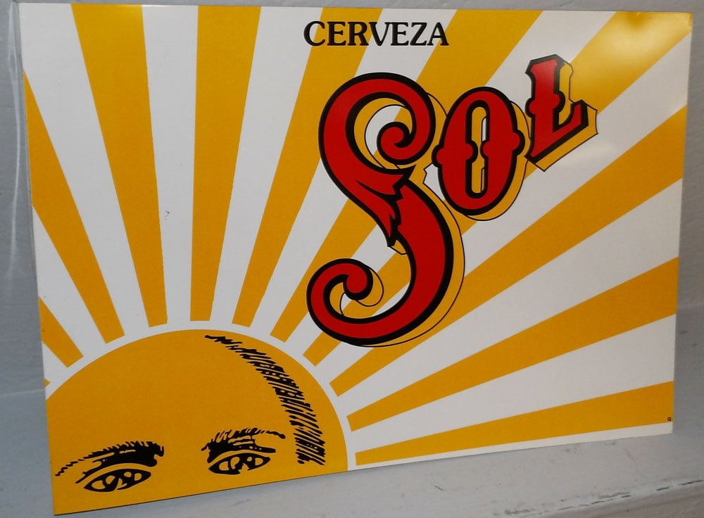 Painted Metal Beer Sign (1 of 2)