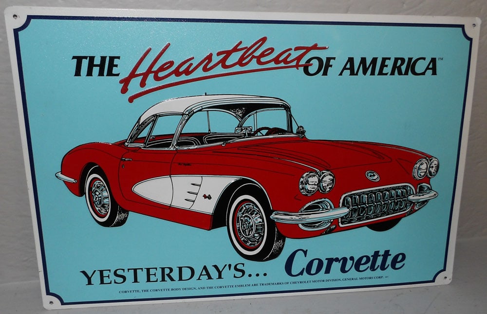 Painted Metal Sign: Painted Metal Sign . 11 3/4" x 17 3/4" "ALL DESCRIPTIONS AND ANY CONDITION STATEMENT GIVEN BY LANGSTON AUCTION GALLERY ARE STRICTLY OPINIONS AND LANGSTON'S SHALL HAVE NO RESPONSIBILITY FOR ERRORS OR