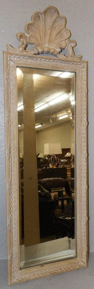 Painted Frame Mirror: Painted Frame Mirror . 31 3/4" x 10 1/2" "ALL DESCRIPTIONS AND ANY CONDITION STATEMENT GIVEN BY LANGSTON AUCTION GALLERY ARE STRICTLY OPINIONS AND LANGSTON'S SHALL HAVE NO RESPONSIBILITY FOR ERRORS