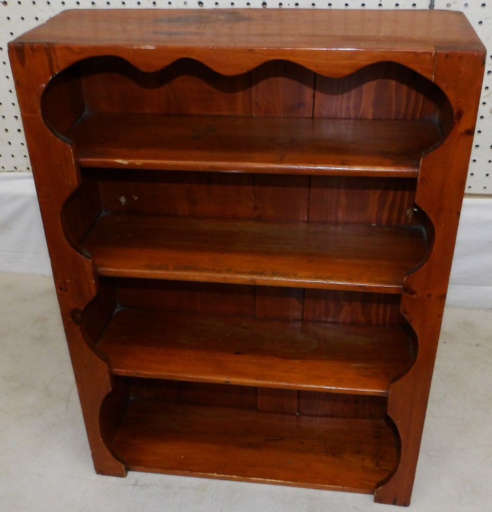 Antique Pine Hanging Open Wall Shelf (1 of 4)