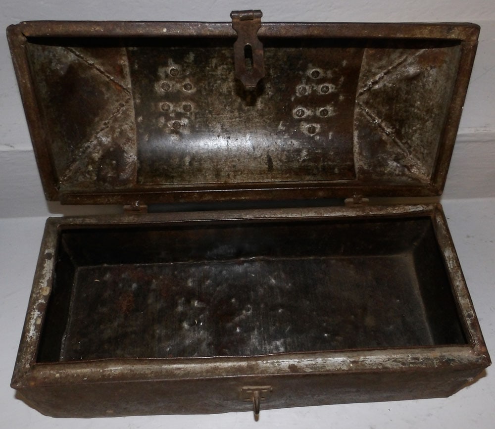 Antique Metal Tool Box - 3
