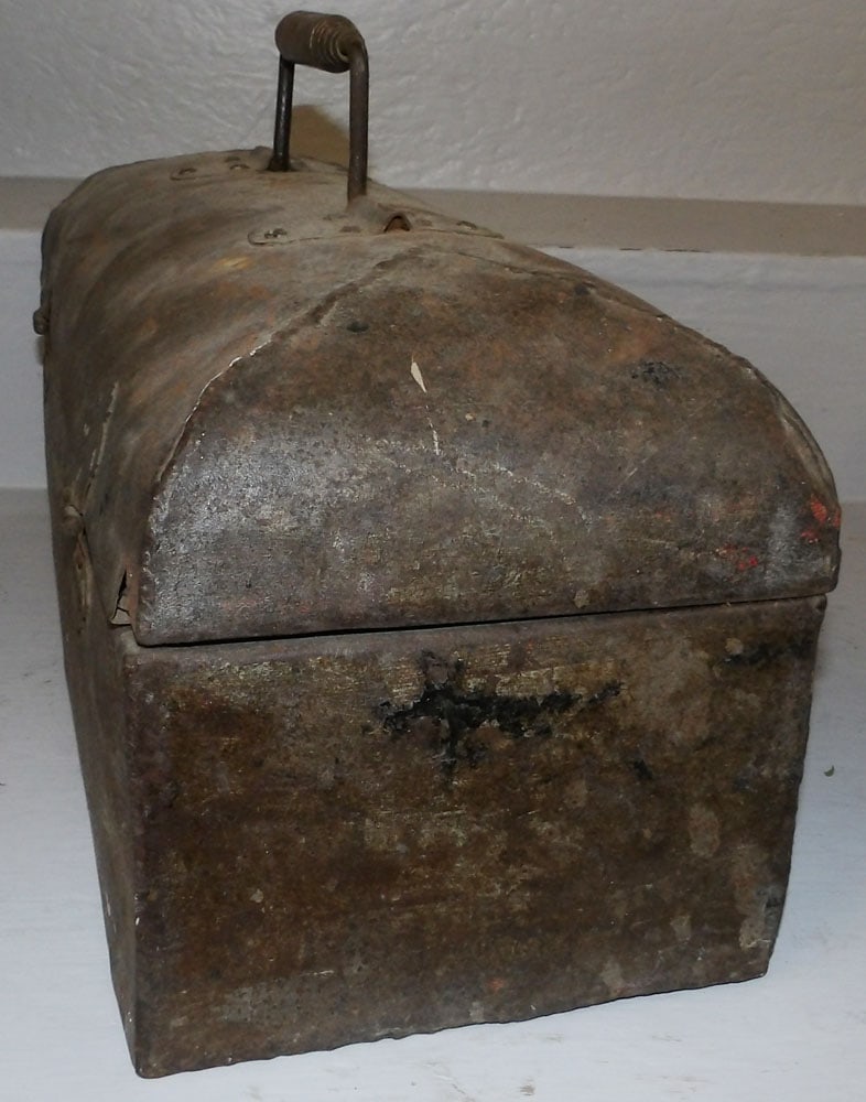 Antique Metal Tool Box - 4