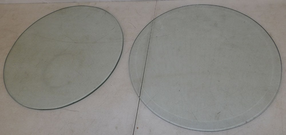 Two Round Glass Tops or Plateaus (1 of 4)