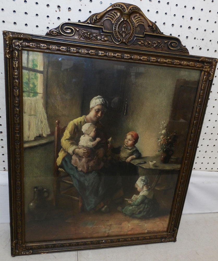 Antique Framed Print: Antique Framed Print . 30 1/2" x 22 1/2" "ALL DESCRIPTIONS AND ANY CONDITION STATEMENT GIVEN BY LANGSTON AUCTION GALLERY ARE STRICTLY OPINIONS AND LANGSTON'S SHALL HAVE NO RESPONSIBILITY FOR ERRORS