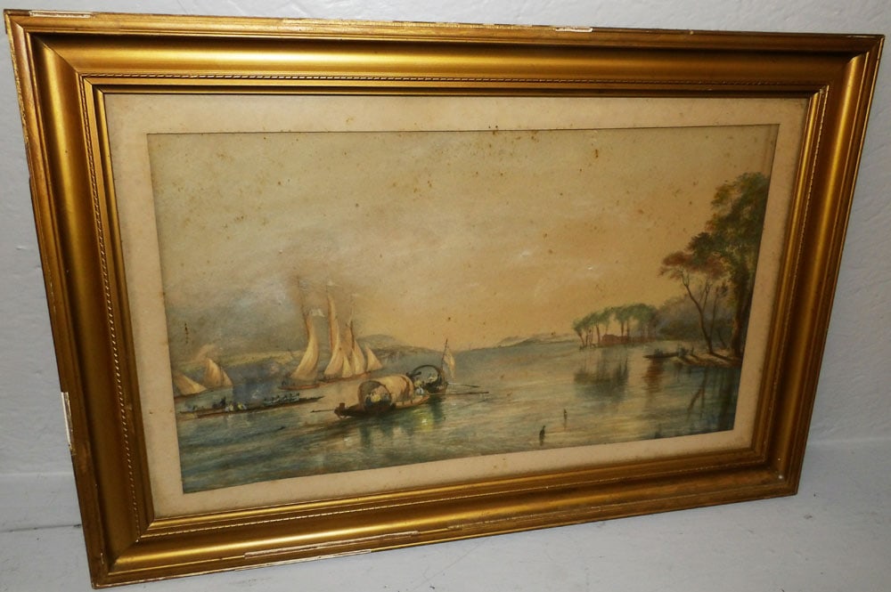Antique Framed Print: Antique Framed Print . 16 1/4" x 24 1/4" "ALL DESCRIPTIONS AND ANY CONDITION STATEMENT GIVEN BY LANGSTON AUCTION GALLERY ARE STRICTLY OPINIONS AND LANGSTON'S SHALL HAVE NO RESPONSIBILITY FOR ERRORS