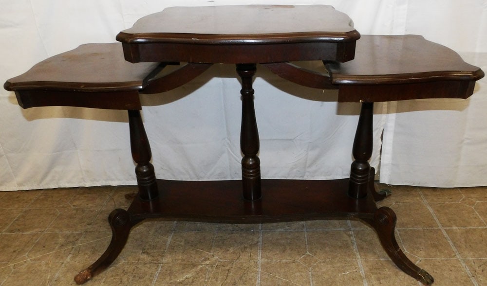 Mahogany Three Tier Table (1 of 5)