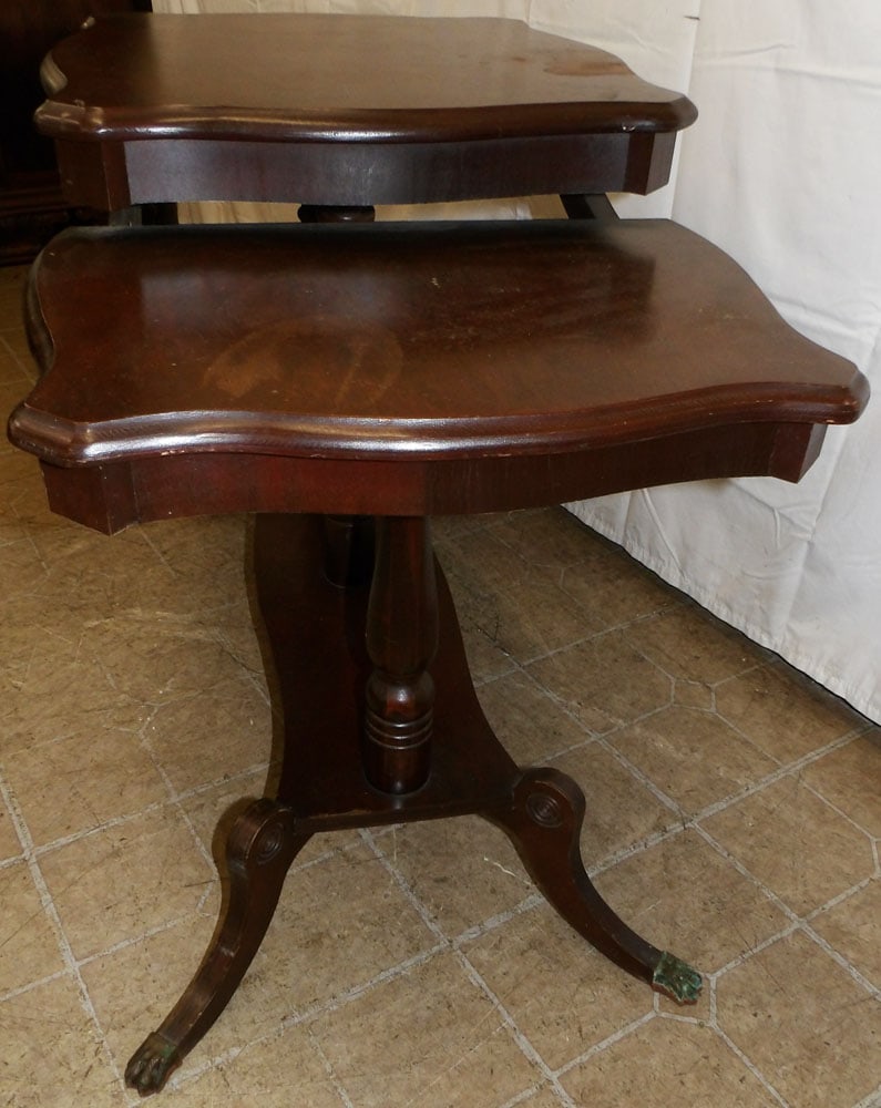 Mahogany Three Tier Table - 3