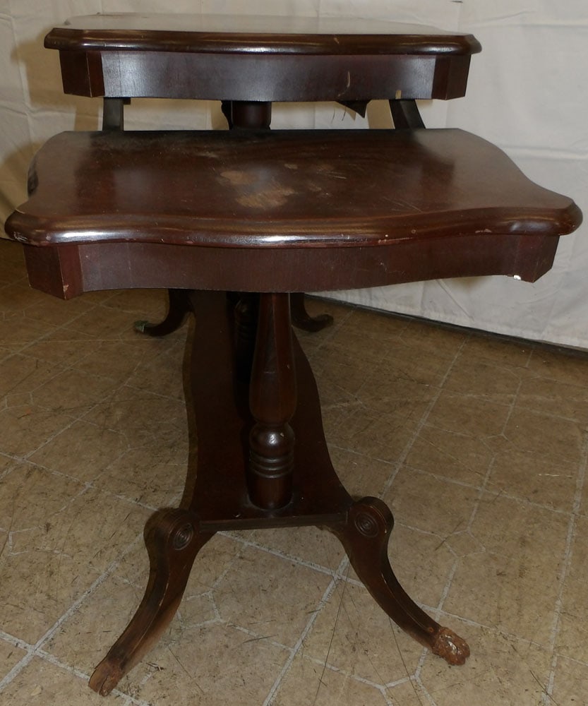Mahogany Three Tier Table - 4