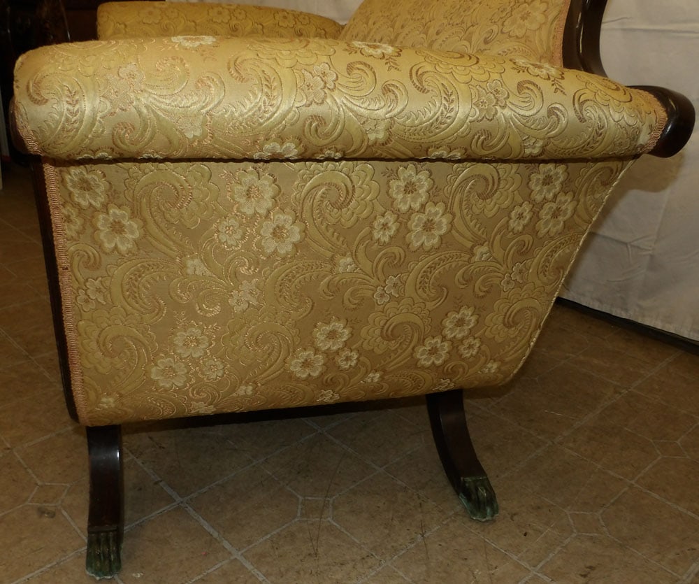 Mahogany Duncan Phyfe Style Settee - 3