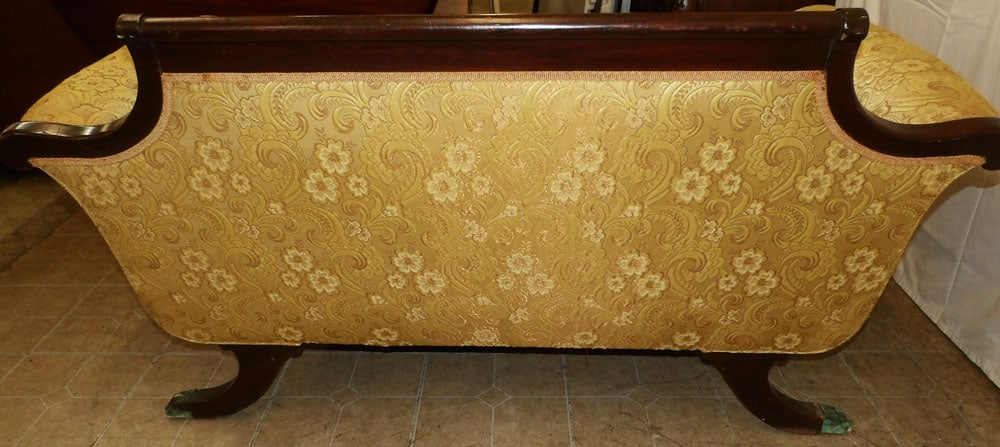 Mahogany Duncan Phyfe Style Settee - 4