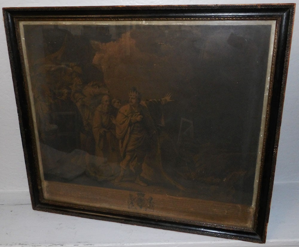 Framed Antique Black & White Print of Canute the Great: Framed Antique Black & White Print of Canute the Great . 25 3/4" x 22 3/4" "ALL DESCRIPTIONS AND ANY CONDITION STATEMENT GIVEN BY LANGSTON AUCTION GALLERY ARE STRICTLY OPINIONS AND LANGSTON'S SHALL
