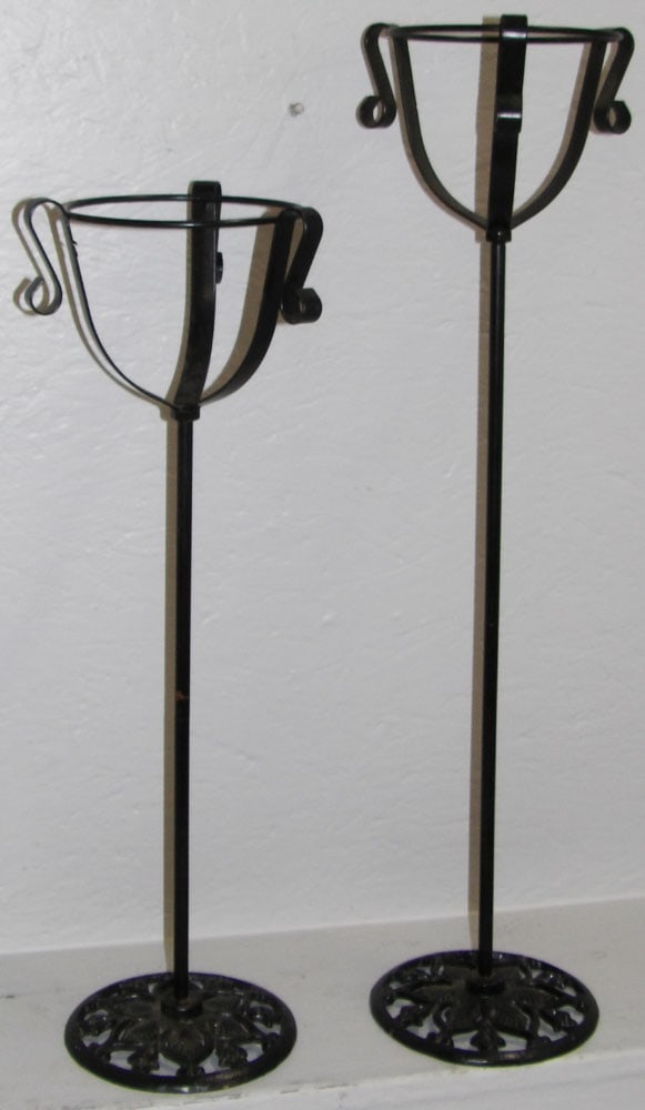 Two Wrought Iron Plant Holders (1 of 4)