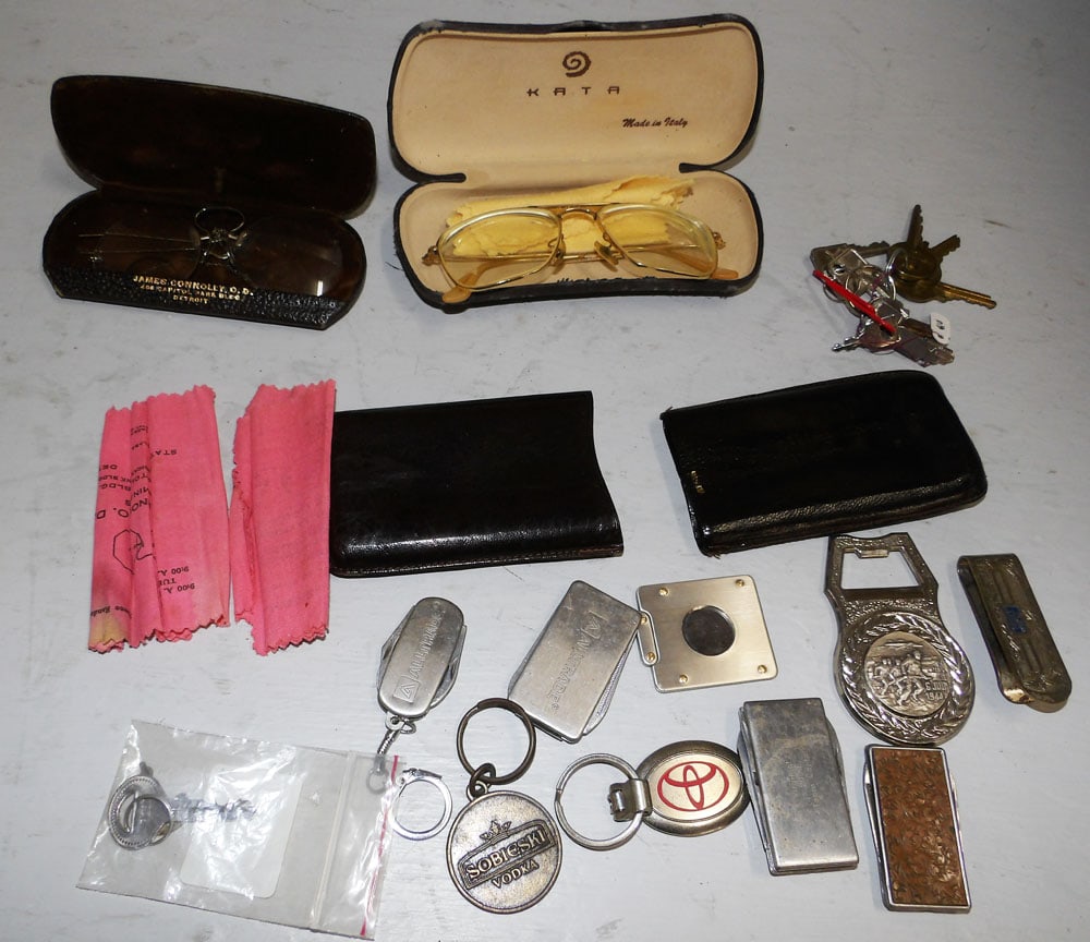 Lot of Money Clips, Key Fobs, Cigar Cutter, & Glasses (1 of 4)