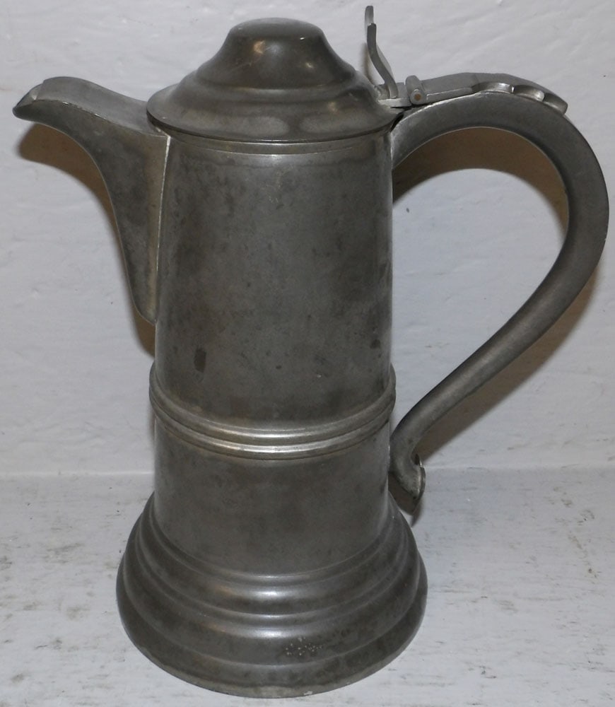 Pewter Tankard by Reed & Barton: Pewter Tankard by Reed & Barton . 10 1/2" H 9" W ALL DESCRIPTIONS AND ANY CONDITION STATEMENT GIVEN BY LANGSTON AUCTION GALLERY ARE STRICTLY OPINIONS AND LANGSTON'S SHALL HAVE NO RESPONSIBILITY FOR