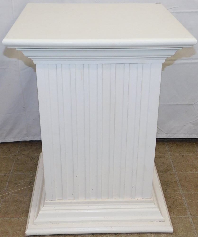 Painted Wood Reeded Pedestal (1 of 2)