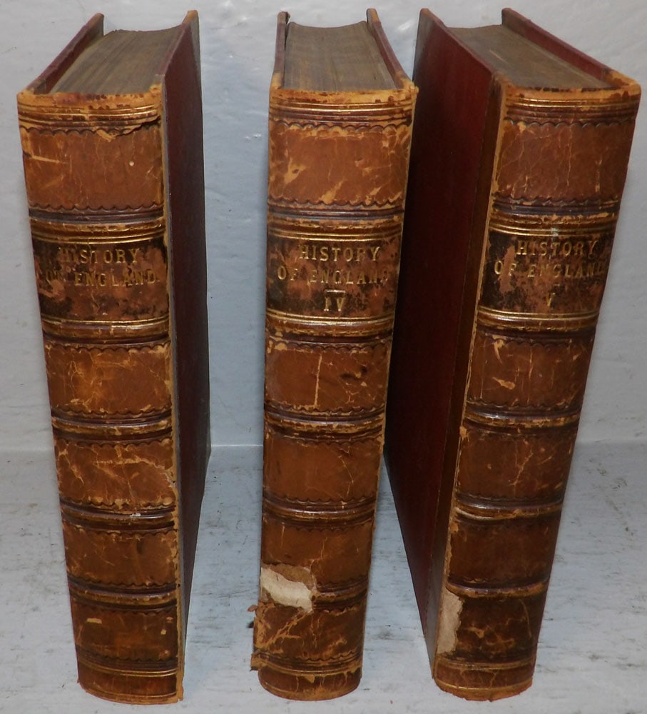 Three Antique Leather Bound Books, History of England (1 of 7)
