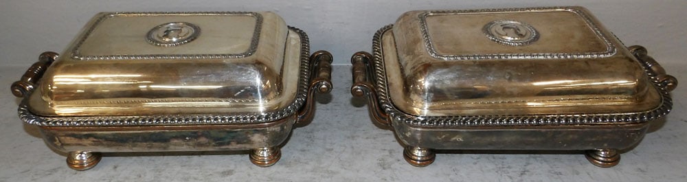 Pair of Sheffield Warming Dishes (1 of 5)