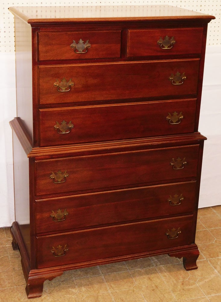 Mahogany Two Over Five Tall Chest by Hungerford (1 of 6)