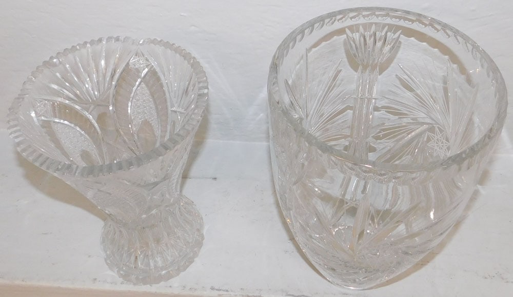 Two Cut Crystal Vases - 2